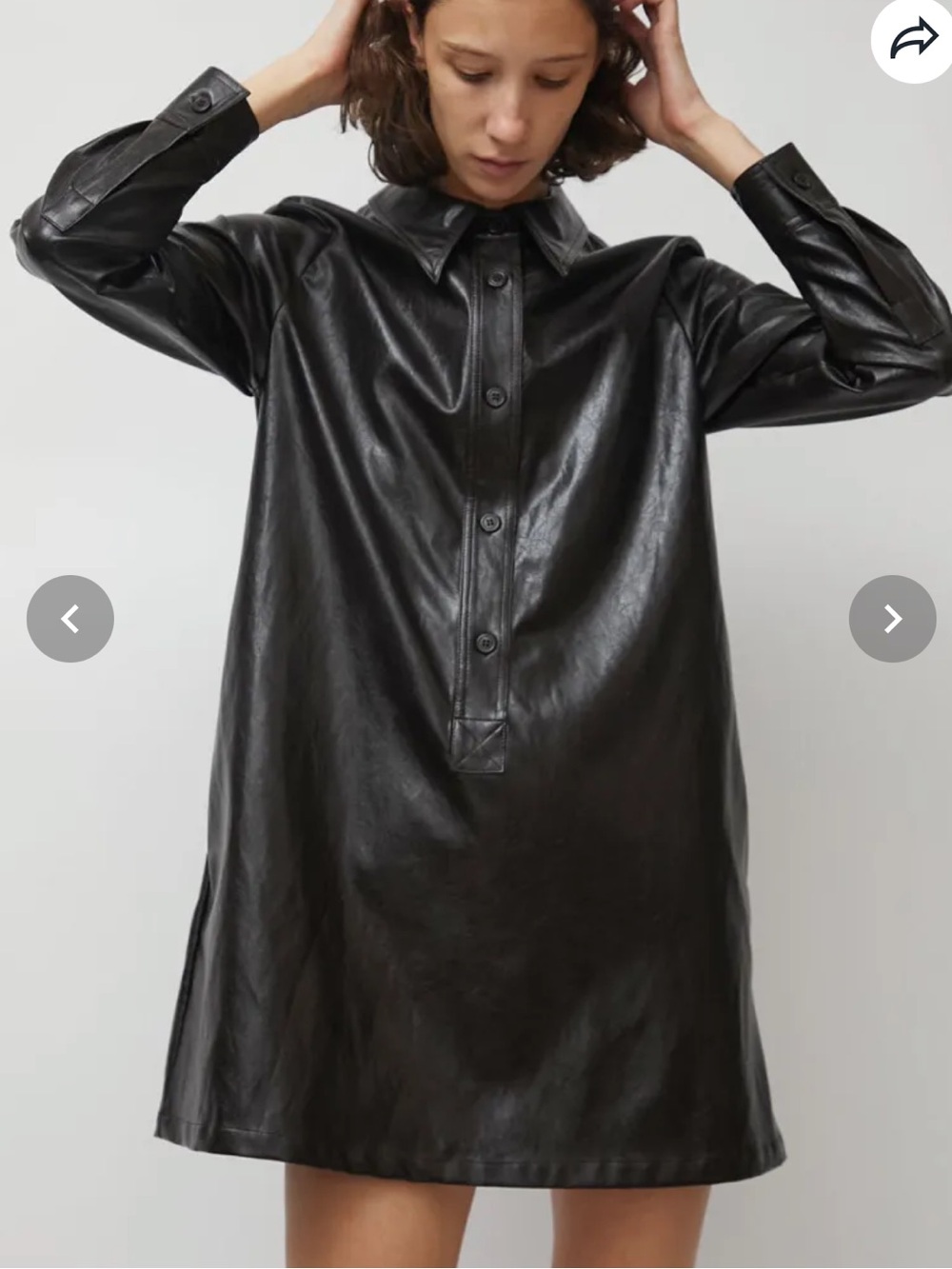 No.6 Annick Dress in Black Leather